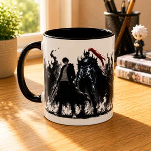 Taza del Ejército de las Sombras de Solo Leveling | Taza de café inspirada en Igris | Taza del Ejército de Sung Jinwoo | Regalo para fans del anime | Taza de fantasía oscura