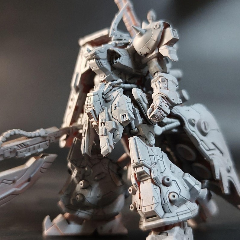 3D Printed ZAGU model Gundam Upgrade Kit, 7cm Resin Model Parts, Unpainted Weapons Backpack Conversion Set image 3