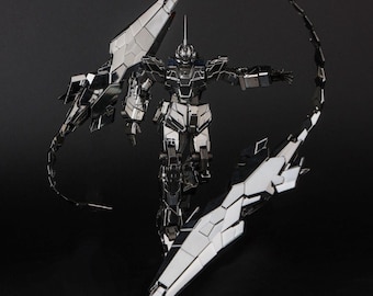 Gundam Phenex NT Style Mecha Model Kit, Custom Electroplated Armor, Gundam Inspired HG Robot Figure, Display Collectible