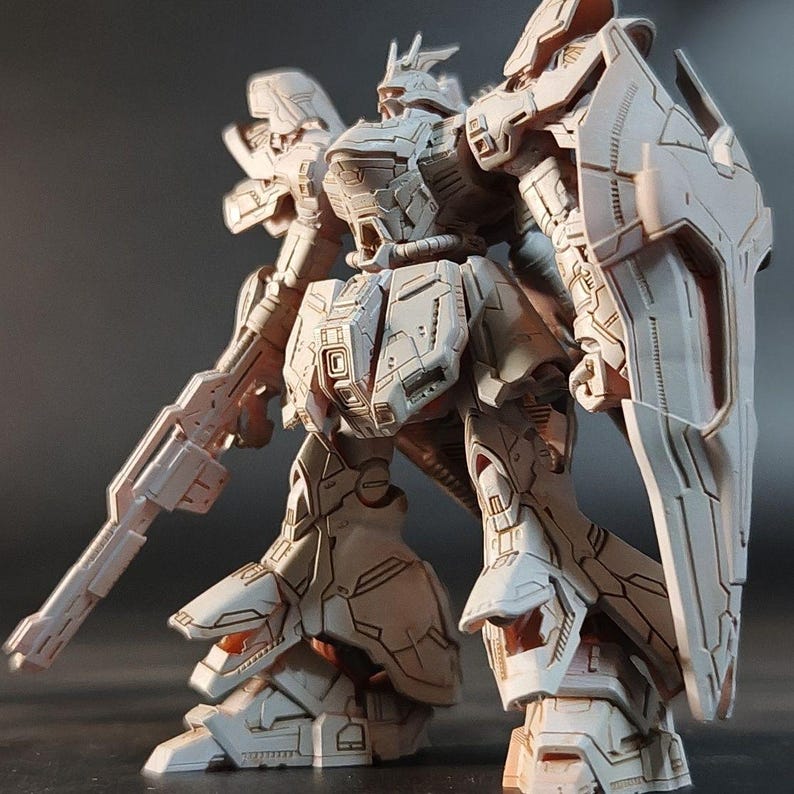 3D Printed SAZABI model Gundam Upgrade Kit, 10cm Resin Model Parts, Unpainted Weapons Backpack Conversion Set image 2
