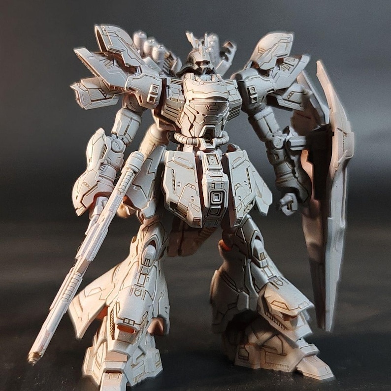 3D Printed SAZABI model Gundam Upgrade Kit, 10cm Resin Model Parts, Unpainted Weapons Backpack Conversion Set image 3