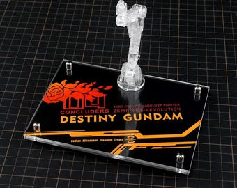 Destiny Gundam Acrylic Display Base with Stand (1/100, 1/144)