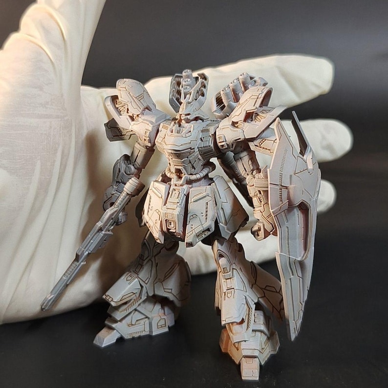 3D Printed SAZABI model Gundam Upgrade Kit, 10cm Resin Model Parts, Unpainted Weapons Backpack Conversion Set image 1