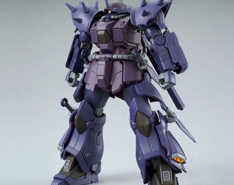 Gundam Zaku Style Mecha Model Kit, Custom Electroplated Armor, Gundam Inspired HG Robot Figure, Display Collectible