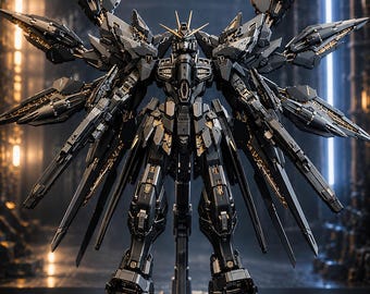 Changlong 1/100 MGEX-Style Strike Freedom Inspired Mecha Model Kit, Midnight Coating, Gunpla Style Plastic Model Kit