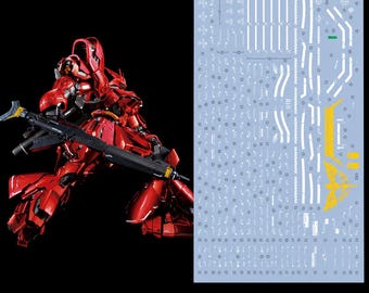 Sazabi Waterslide Decals | MG RG Gundam Model Kit Markings