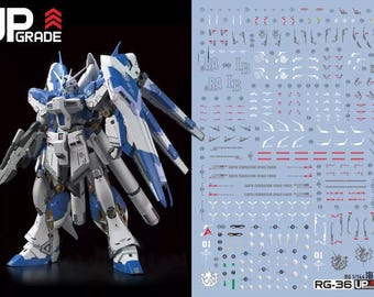 RG36 hi-v 1/144 Gundam Model Kit Waterslide Decals | MG Style Collectible Robot Model