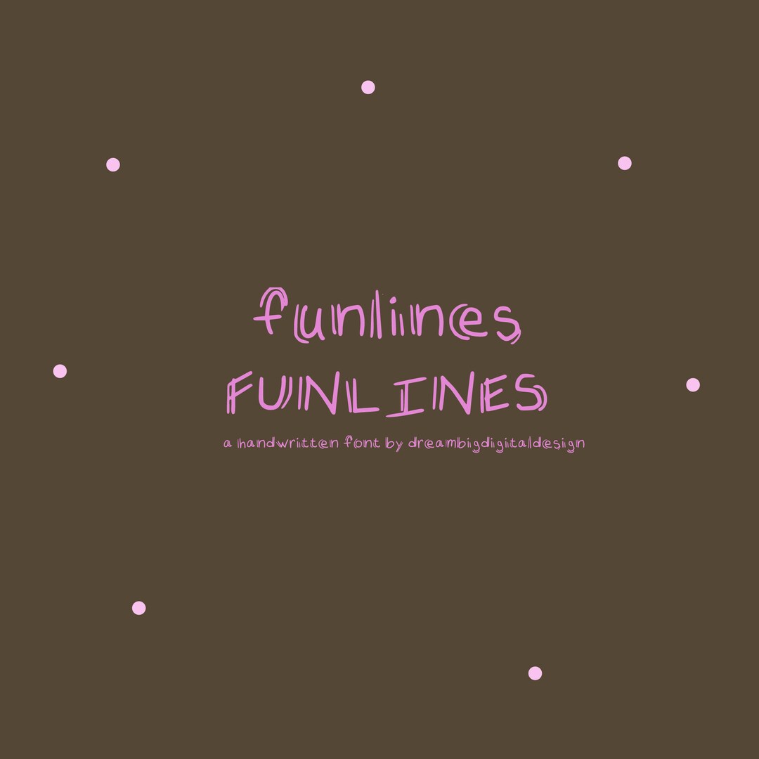 Fun Lines Font, Crafters Font, Teacher Fonts, Invitation Fonts, Hand ...