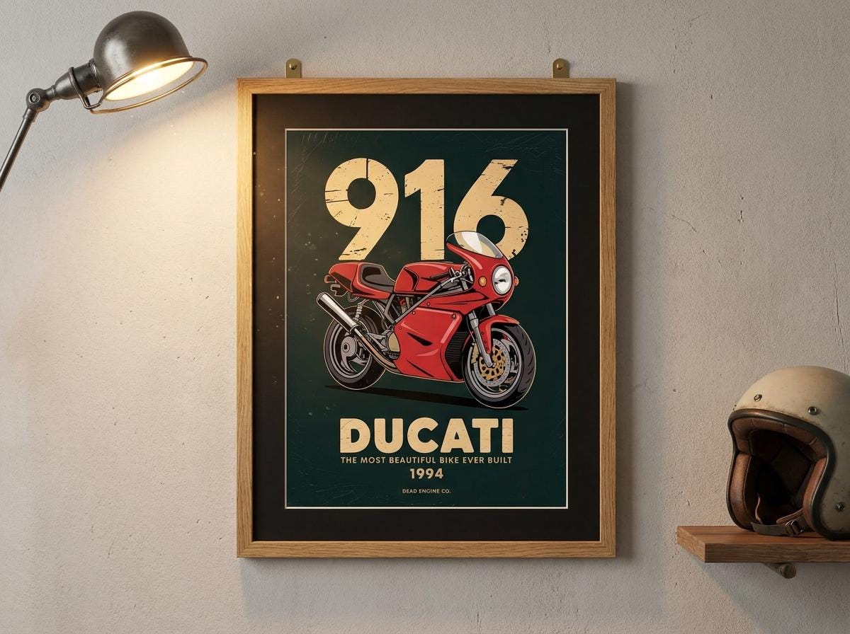Ducati 916 Art - Etsy