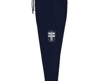 Pantaloni da jogging "Discipline Over Motivation" - Pantaloni da ginnastica unisex, pantaloni sportivi neri cyberpunk, abbigliamento fitness tecnico, regalo per appassionati di palestra.