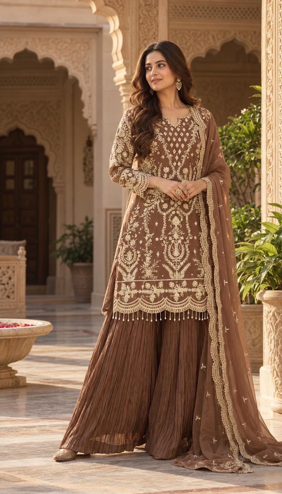 golden brown dress Ball gown