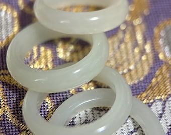 Qinghai Nephrite Jade - White Ring Collection