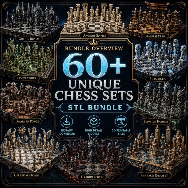 Chess.com Layout Custom Custom Chess Pieces 3d Printed - Etsy