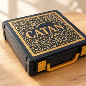 Förvaringslåda för Catan Base Game – 3D-utskriven organisatör för spelpjäser i plast