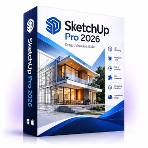 SketchUp Pro 2026 3D-ontwerpsoftware | Levenslange licentie - Direct downloaden