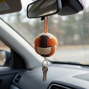 Mönster för virkad nyckelring med lapptäcke, nybörjar-amigurumi med pusselbollar (PDF)