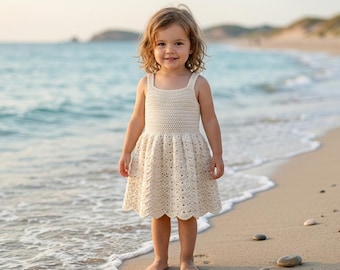 Baby Dress Crochet Pattern, Crochet Summer Baby Dress, Crochet Baby Outfit Pattern, Crochet Baby Sundress, Crochet Infant Dress Pattern PDF