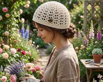 Easy Crochet Hat Pattern, Mesh Beanie Crochet Pattern, Lightweight Boho Hat PDF, Crochet Festival Beanie Pattern, Airy Summer Hat,
