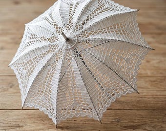 Crochet Lace Umbrella Cover Pattern, Elegant Victorian Parasol, Intermediate PDF Download