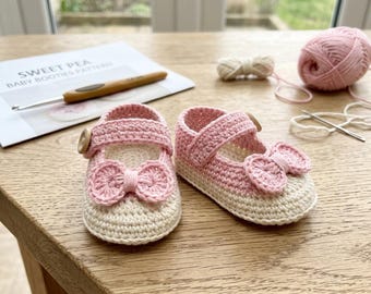 Crochet Mary Jane Baby Booties Pattern, Crochet Baby Booties Pattern, Crochet Baby Girl Booties Pattern, Crochet Baby Booties 0-3 Months