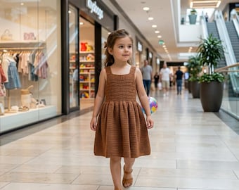 Basketweave Crochet Dress Pattern, Textured A-Line Prairie Style (PDF Download)