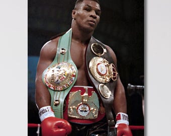 Mike Tyson Boxing Canvas Print, Gym Wall Art, Ready to Hang Decor