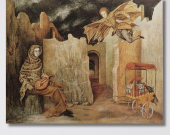 Magic Flight by Remedios Varo Canvas Print, Surrealist Wall Art, Fantasy Art Decor