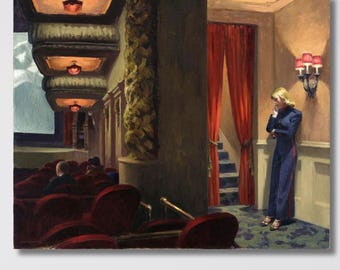 Edward Hopper New York Movie 1939 Canvas Print Vintage Cinema Wall Art Decor