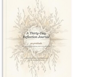 Sanctuary of Self Reflection Journal - Personalised 30-Day Guided Wellness Book -  Gratitude