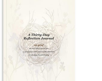 Sanctuary of Self Reflection Journal - Personalised 30-Day Guided Wellness Book - Grief