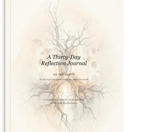 Sanctuary of Self Reflection Journal - Personalized 30-Day Guided Wellness Book - Self Worth & Mindfulness Gift