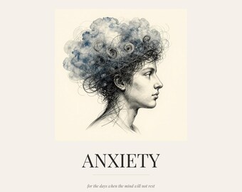 Sanctuary of Self Reflection Journal - Personalized 30-Day Guided Wellness Book - Anxiety