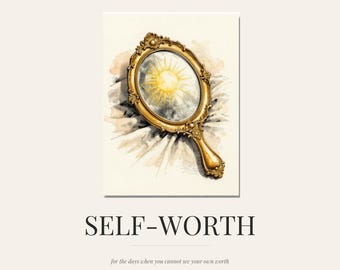 Sanctuary of Self Reflection Journal - Personalized 30-Day Guided Wellness Book for Self Worth