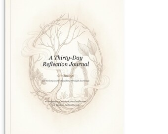Sanctuary of Self Reflection Journal - Personalised 30-Day Guided Wellness Book - Change