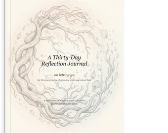 Sanctuary of Self Reflection Journal - Personalized 30-Day Guided Wellness Book - Mindfulness & Letting Go Gift