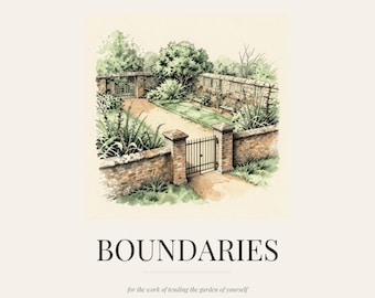 Sanctuary of Self Reflection Journal - Personalized 30-Day Guided Wellness Book for Boundaries