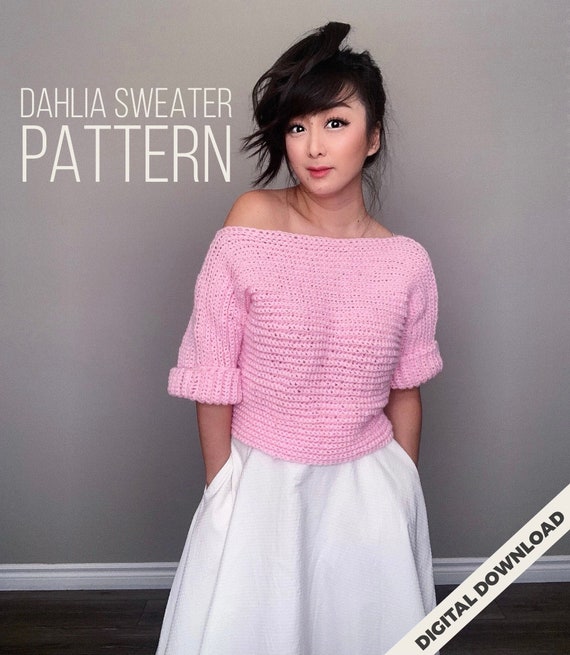 Dahlia Sweater Pattern Cropped 