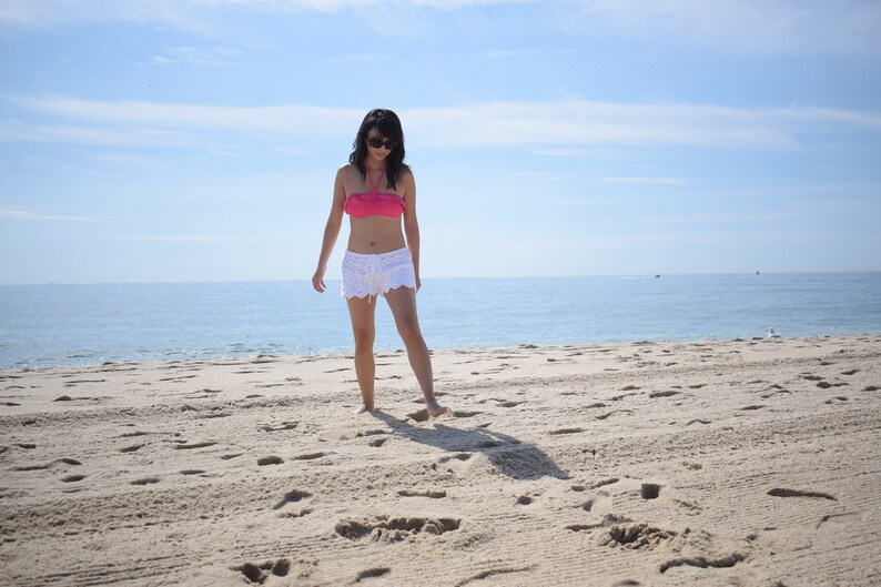 beach cover up summer shorts knit shorts CUSTOM crocheted cotton shorts crocheted shorts FREE SHIPPING