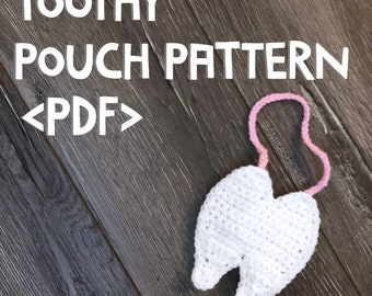 PDF - PATTERN ONLY - Toothy Pouch Pattern - digital download - crochet pattern - instant download