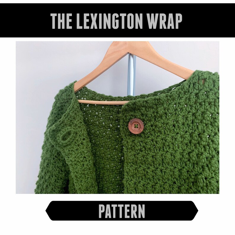 cozy sweater the Lexington Wrap PATTERN ONLY preppy jacket PDF classic coat crochet pattern