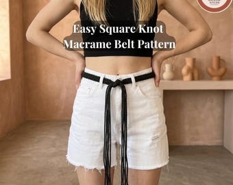 Macrame Belt Pattern, Belts, Tutorial, Patterns, Make Your Own,  Written Instructions, Digital Products, Made By Me Patterns, Rave Outfits
