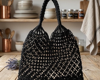 Macrame Bag, Boho Bags, Totes, Bohemian Tote, White, Black, Sandy Brown, Summer Accessories, Travel Gifts For Her, Festival, Rave Outfits