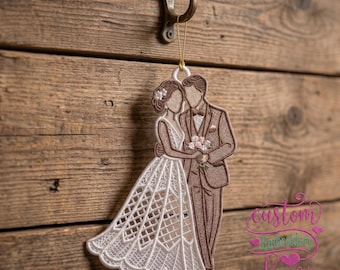 Wedding Bride and Groom FSL Embroidery Design
