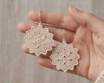 Kolczyki Mandala FSL z haftem