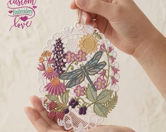 Enchanted Garden Wall FSL Embroidery Design
