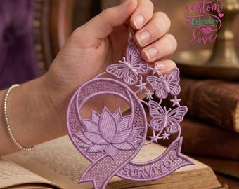 Cancer Survivor Hanging FSL Embroidery Design