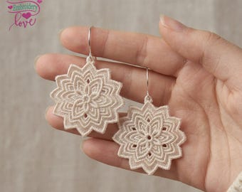 Mandala FSL Ohrringe Stickdatei