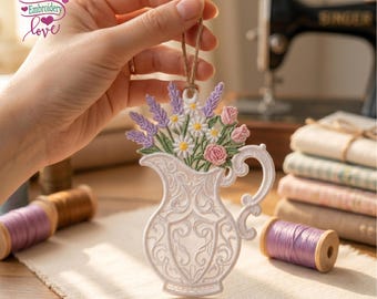 FSL Lavender Bouquet Embroidery Design