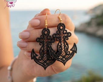 Ocean Breeze FSL Earrings Embroidery Design