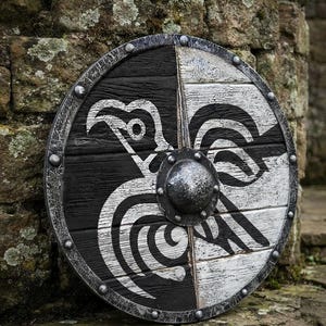 22" Vintage rustning träsköld autentisk design för cosplay rollspel sköld..